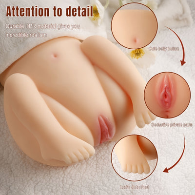 4.71 Lbs Sex Doll, Lifelike Masturbator for Men, Mini Simulated Sex Doll with Vagina And Anus