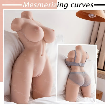 Life-sized male sex doll, realistic vaginal breast sex doll, torso male masturbator, with soft large breasts and buttocks, large buttocks female sex doll, full-size love doll, adult sex toy male, Christmas gift