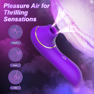 Sucking Vibrator with 5 * 5 Suction Female Clitoral Stimulator Nipple Masturbator Sex Toy for Women Adult Couples Pleasure