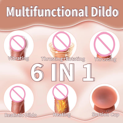 Wireless Remote Control Vibrator Dildo Heated Retractable Big Penis Female G-spot Stimulator Vaginal Massager Sex Toy for Women