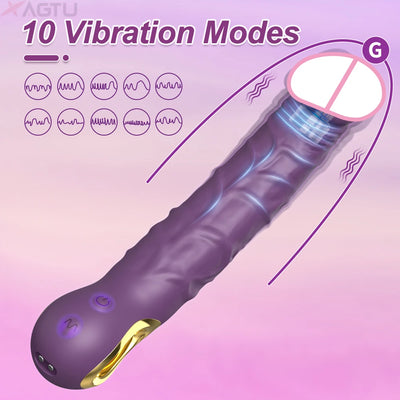 Powerful Dildo Vibrator for Women G Spot Vagina Massager Vibrating Clit Clitoris Stimulator Female Sex Toys Adult Supplies 18+