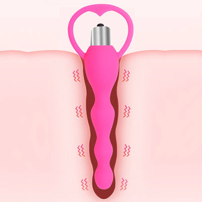 Vibrating Anal Plug Prostate Massage Soft Anal Beads Butt Plug Vibrators Sex Toys For Couples Butt Plug Silicone Adult Products