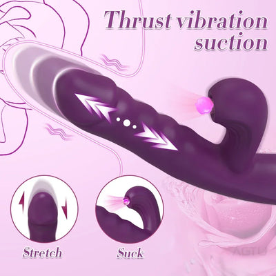 Powerful Thrusting Sucking Vibrator Female Sucker Clitoris Stimulator G Spot Dildo Massager Adult Goods Sex Toys Shop for Women