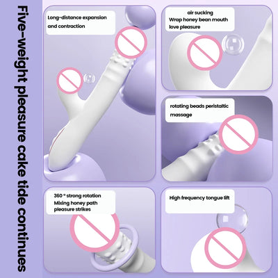 Telescopic Masturbation Vibration Toy Electric Massage clitoris sucking vagina G-spot Adult Female Sex Products