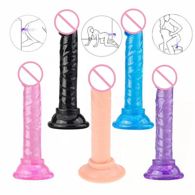 Realistic Dildo Soft Jelly Crystal Dildos With Strong Suction Cup Women Masturbator Vaginal Anal Stimulator Sex Toys for Couples