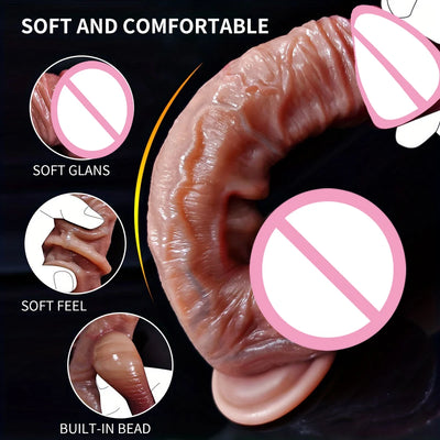 Realistic Penis for Women Sliding Skin Foreskin Dildo Dick 8.5 Inch Dildos Female Masturbation Prostate Anal plug Adult Sex Toys