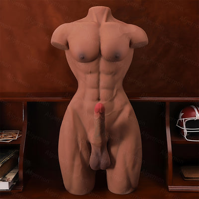 Realistic Male Mannequin Sex Toy, TPE Material, Muscular Body, Abdominal Muscles, Large Penile Size, Anal Detail, with No Battery Required, for Women, Gay Men, Adult Use, 18+