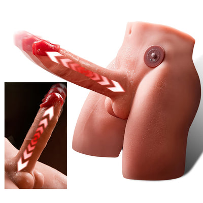 [9.03 Lbs Thrust Masturbator Dildo] 9.03 Lbs Realistic Masturbator with Thrust Vibrating Dildo, Male Torso Sex Doll with Big Ass And Tight Anal Sex Toy for Adult Couples