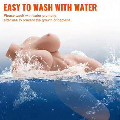 17.66 pounds doll torso suitable for men with realistic vagina D cup breasts and plump buttocks, hands-free male masturbator sex toy, suitable for male masturbation sexual pleasure, TPE adult love doll