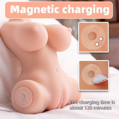 1pc Fully Automatic Vibrating Sex Doll Male Masturbator, With 3 Speeds and 7 Frequencies Vibrating Masturbator, Lifelike Female Body Doll Male Masturbator, Adult Sex Toys For Men