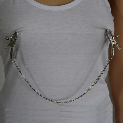 Pair 30cm Chains Metal Nipple Clamps Bdsm Bondage Products Sex Toys Nipples Clips Couple Sex Game Flirt Toys Nipple Clamp