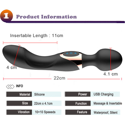 Speeds Powerful Big Vibrators for Women Magic Wand Body Massager Sex Toy for Woman Clitoris Stimulate Female Sex Products