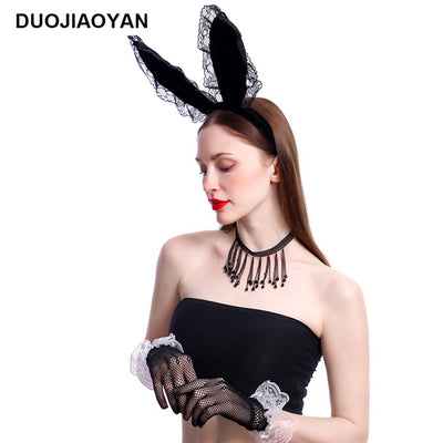 European and American Cross-border New Rabbit Ears Animal Head Buckle Headband Hairpin Hairpin Bunny Girl Fun Accessories Manufacturer Wholesale