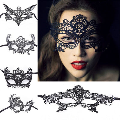 style Sexy Mask Blinder Blindfold Erotic Fetish Bdsm Slave Restraint Adult Game Sex Toy Product for Women Lady Black Lace Mask