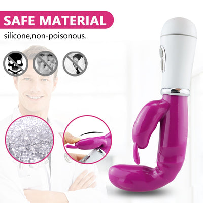 12 Speeds G Spot Vibrator Rabbit Clitoral Stimulator Erotic Dildo Vibrator Double Motors Vagina Massage Adult Sex Toys for Women