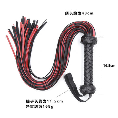 Factory Direct Alternative Adult Sex Toys Spanking Braided Handle Loose Whip Queen Tuned Leather Whip