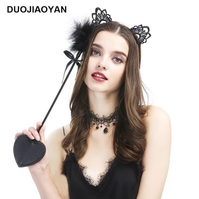 Cross-border Hot Sale PU Leather Love Feather Beat Fun Accessories Supplies Adult Flirting Stick Alternative Toys Wholesale