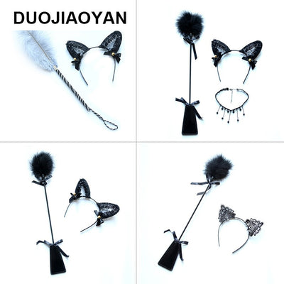 Cross-border Hot Sale PU Leather Feather Tempo Erotic Lingerie Accessories Alternative Toys Adult Female Spot Wholesale