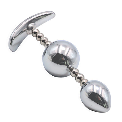 Stainless Steel Vestibule Anal Plug Anal Bead Masturbation Device Adult Sex Tool Couple Passion Bed with Alternative Orgasm