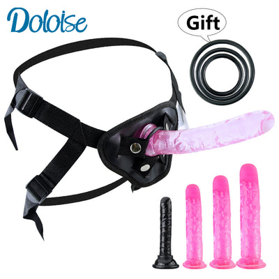 2.4~5.5cm dildo Strap-On penis Adjustable Strapon dildo realistic Sex toys for Lesbian women Couples suction cup dildo Pants