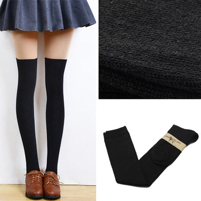 2015 New 4 Colors Fashion Women's Socks Sexy Warm Thigh High Over The Knee Socks Long Cotton Stockings for Girls Ladies Women
