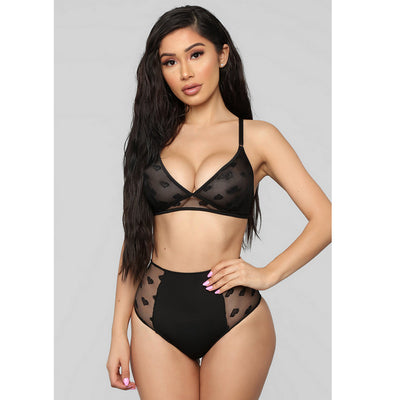 Hot Sale Womens Sexy Lingerie Push Up Bra and Panties Set Cropped Lace Bustier Floral Bralette Bra Tops Tank Underwear Set