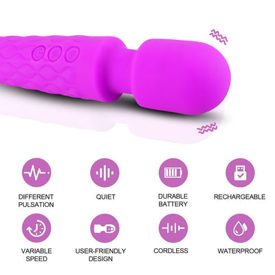 2020 Powerful AV Vibrator Magic Wand Vagina Clitoris Stimulator Vibrators Sex Toys for Women G Spot for Masturbator USB Dildo