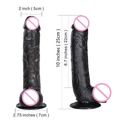 25*5CM Giant Black Flesh Huge Dildo Super Big Dick Anal Butt Large Dong Realistic Penis Female Masturbator Sex Toys for Women