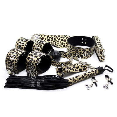 Adult Alternative Supplies, Sexy Suits, Leather Men's Toys, 8-piece Manufacturers, 8-piece Handcuffs Wholesale