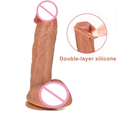 8.46" Skin Realistic Dildo Soft Liquid Silicone Huge Big Penis with Suction Cup Sex Toys for Woman Strapon Female Masturbation