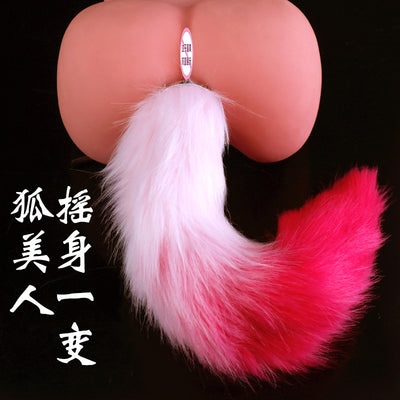 Long Love Backyard Metal Anal Plug Sex Toys Male and Female with Masturbation Passion Cosplay Fox Tail Hair Generation