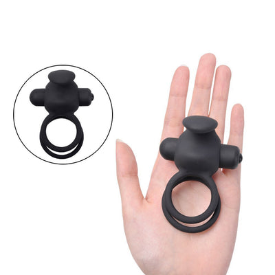 Men's Wear Silicone Vibration Ring, Vibration Frequency Conversion Clitoral Stimulation, Adult Products, Co-vibration Ring, Lock Fine Ring