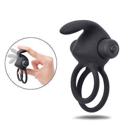 Men's Wear Silicone Vibration Ring, Vibration Frequency Conversion Clitoral Stimulation, Adult Products, Co-vibration Ring, Lock Fine Ring