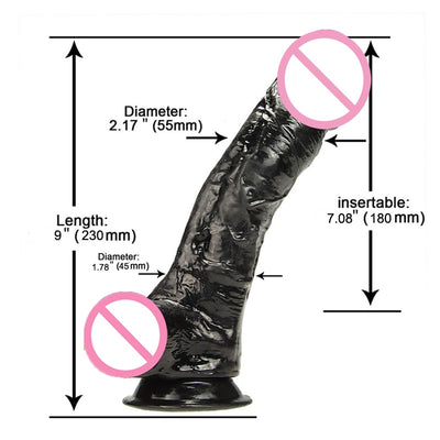 9 inch Huge Black Dildo Realistic Adults Sex Toys For Woman Big Phallus With Suction Cup Penis Fake Dick Female Masturbation