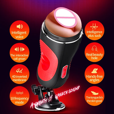 Automatic Male Masturbator Pressure Massage Masturb Real Vagina Masturbation 360° Wrapped Pussy Masturbator Sex Toys for Man