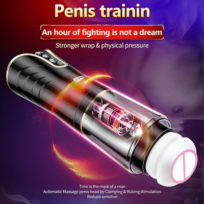 10 Automatic Male Masturbator for Men Electric Telescopic Pocket Vagina Real Pussy 18+ Adult Erotic Sex Toys for Men Masturbatings