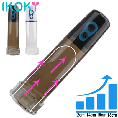 Automatic Penis Enlargement exercise tools Vibrator for Men Electric Penis Extend Vacuum Train Pump Male Masturbator Sex Toy