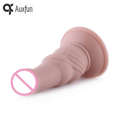 Auxfun High Quality Anal Sex Dildo for Women Length 17.5cm Diameter 3.1cm Male Penis Anus Sex Toys Sex Products