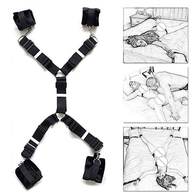 BDSM Adult Sex Toys Shop Handcuff Wrist To Leg Cuffs Slave Fetish Sex Toy Femmes Restraints Handcuffed Sex Toy for Couples