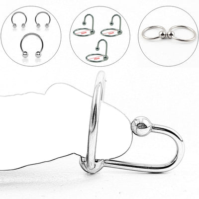 BDSM Bondage Metal Penis Ring Cock Rings Stimulating Penis Delay Ejaculation Butt Plug Sex Game Toys For Men Exotic Accessories