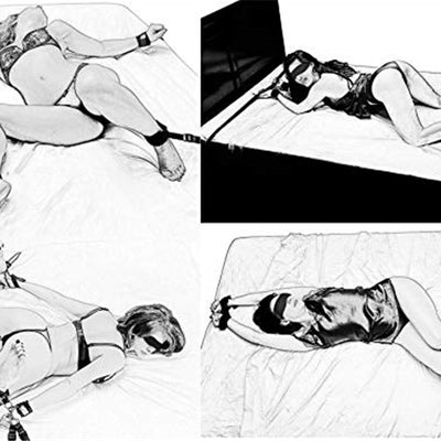 BDSM Bondage Restraint Under Bed Adult Sex Toys for Woman Couples Games Strap Bondage Set Handcuffs for Sex Wrists & Ankle Cuffs
