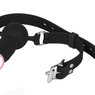 BDSM FULL Silicone Open Mouth Gag, Erotic Masturbation Bondage, Penis Bite Ball Gag, Cosplay Adult Toys
