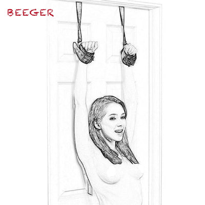 BEEGER Shackles on the door Men Women Chastity Lock Sex Handcuffs Locks Fetish BDSM Bondage Locks Restraints Hand Cuffs