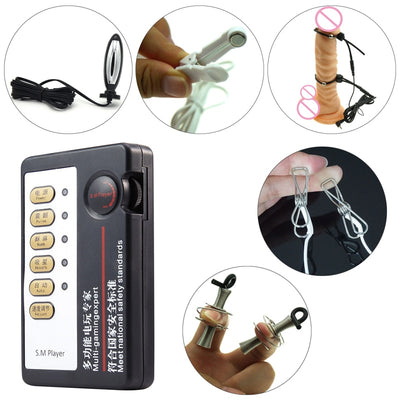 Bdsm Bondage Electric Shock Tail Anal Plug Pulse Vibrator Sex Toys for Women Men Nipple Clamps Adult Erotic Prostate Adult Games