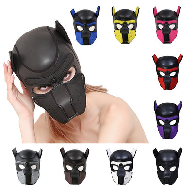 Bdsm Mask Sex Masks Bondage Cosplay Puppy Dog Head Sex Toys Adult Games Fetish Slave Headgear Women Men Latex Erotic SM Costume