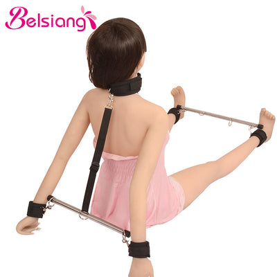 Belsiang Bdsm Bondage Adjustable Spreader Bar Restraint Bdsm Set for Women Slave Erotic Sex Toys for Couples Adult Sex Products