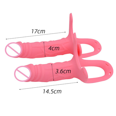 Belsiang Hollow Dildo Pants Penis Sleeve Enlarger Extender Strapon Harness for Men Strap on Realistic Belt Sex Toys for Gay