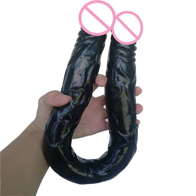 Big Realistic Double Dildo Flexible Soft Silicone Huge Dual dong anal dildo For Lesbian Fake dick Penis adult Sex toys for Women