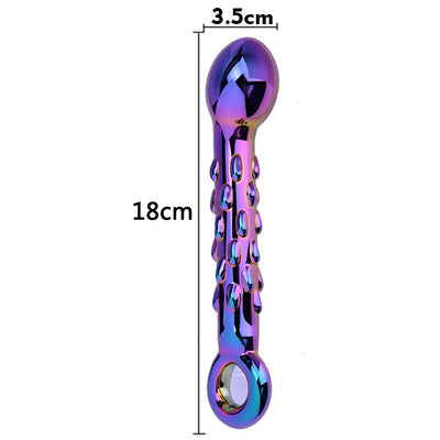 Black Wolf 18x4,3 Cm Female Masturbator New Realistic Glass Dildo Glass Penis Huge G-spot Crystal Dildos Anal Toys