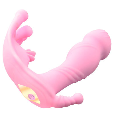 Bodypro New Wearable Dildo Vibrator for Women Wireless Control Couple Sex Toys Double Motor Panties Butterfly Vibrators for Sex